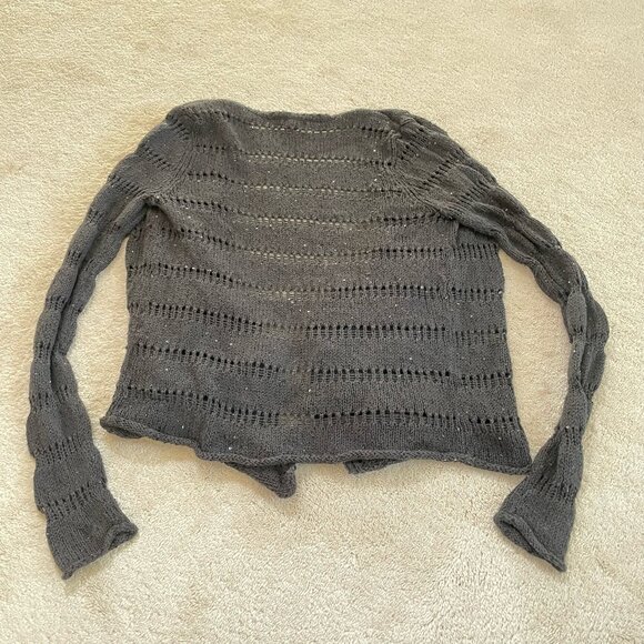 Splendid - Black knit sweater wrap with small sequins Women's size small - Picture 2 of 6